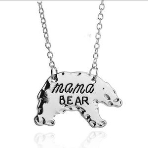 Brand New Mama Mom Mother Bear Silver Necklace